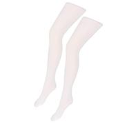 TupTam Collants en microfibre 40 DEN pour Fille - 2 Paires, Blanc, 128-134