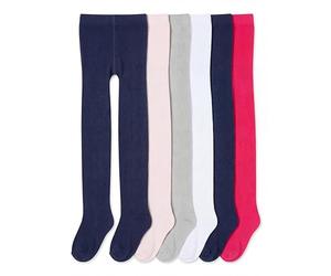 TupTam Collants Fantaisie ou Unis pour Filles, Lot de 6, Mix de couleurs 11, 80-86