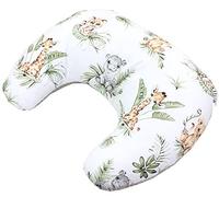 TupTam Coussin d'allaitement avec Zip Bébé Nouveau-né, Safari/Lion/Marron/Feuilles/Vert