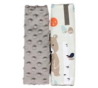 TupTam Coussin de Ceinture de Voiture Enfants lot de 2, Brun/ours et bouleau