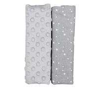 TupTam Coussin de Ceinture de Voiture Enfants lot de 2, Petites étoiles/Gris