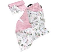TupTam Couverture de Bébé 85 x 85 cm pour Siège Auto Buggy Coque Universelle Minky Coton