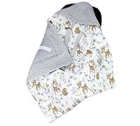 TupTam Couverture Enveloppante pour Siège Auto pour Bébé, Animaux dans la forêt/Ratons laveurs/Chevreuils/Gris, Taille Unique