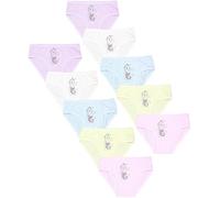 TupTam Culotte Fille 10 Pièces - sous-vêtements Confortables en Coton, Licorne Hippocampe Rose Jaune Bleu Ecru Ptit, 92-98