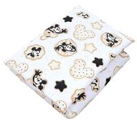 TupTam Enfants Couette à Motifs Set Couverture Toute l'année Couverture Oreiller Plat 2pcs., Mickey Mouse/Notes de Musique/Blanc/Beige, 135x100 cm