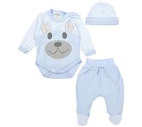 TupTam Ensemble Bébé Body Pantalon Bonnet
