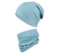 TupTam Ensemble Bonnet Beanie et Écharpe Tube pour Enfants - Chaud et Confortable, Vieille Menthe, 44-52