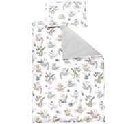 TupTam Ensemble de Linge de Lit pour Enfants 2 Pièces, Feuilles de Lion Beige/Beige, 135x100 cm