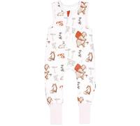 TupTam Gigoteuse à Pied - Turbulette avec Pied Bébé 2.5 TOG Toute Saison, Coton OEKO-TEX, Animaux de la forêt avec pied retournable, 104-110