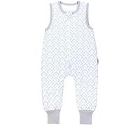 TupTam Gigoteuse à Pied - Turbulette avec Pied Bébé 2.5 TOG Toute Saison, Coton OEKO-TEX, losange gris blanc, 116-122