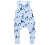 TupTam Gigoteuse à Pied - Turbulette Bébé Été Légère 0.5 TOG, Coton OEKO-TEX, Pirate Singe Méduse Chat Bleu (Pirate), 92-98