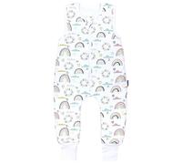 TupTam Gigoteuse avec pieds - 2,5 TOG, coton, OEKO-TEX, Arc en ciel cœur nuages, 104-110