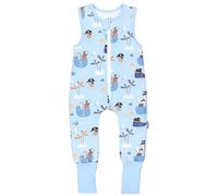 TupTam Gigoteuse avec pieds - 2,5 TOG, coton, OEKO-TEX, Pirates bleu avec pied retournable, 68-74