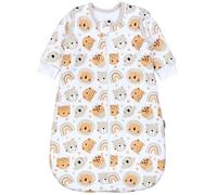 TupTam Gigoteuse Bébé 2.5 TOG - Turbulette avec Manches Amovibles, Coton Certifié OEKO-TEX, Animaux/Arc-en-ciel, 80-86