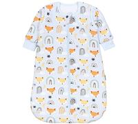 TupTam Gigoteuse Bébé 2.5 TOG - Turbulette avec Manches Amovibles, Coton Certifié OEKO-TEX, Renard arc-en-ciel avec pied retournable, 80-86