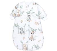 TupTam Gigoteuse Bébé 2.5 TOG - Turbulette avec Manches Amovibles, Coton Certifié OEKO-TEX, Safari sur la balançoire, 80-86