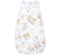 TupTam Gigoteuse Bébé 2.5 TOG - Turbulette Toutes Saisons Sans Manches avec Fermeture Éclair Latérale, Beige Animaux sur nuages/Blanc, 80-86