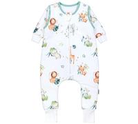TupTam Gigoteuse Bébé avec Pieds et Manches, certifiée OEKO-TEX, Gigoteuse d'hiver 2,5 TOG, Unisexe, Safari (lion, girafe, éléphant), 92-98
