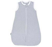 TupTam Gigoteuse Bébé Été - Turbulette Coton 0.5 TOG, Respirante et Légère, Certifiée OEKO-TEX, Rayé Gris, 86-92