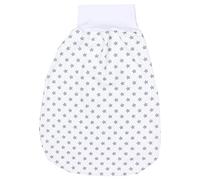 TupTam Gigoteuse Bébé Non Rembourrée - Turbulette Coton avec Taille Élastique, Idéale Été et Printemps, étoiles Blanc/Gris, 0-6 mois