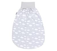 TupTam Gigoteuse Bébé Non Rembourrée - Turbulette Coton avec Taille Élastique, Idéale Été et Printemps, Nuages Gris, 6-12 mois