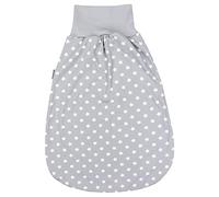 TupTam Gigoteuse Bébé Non Rembourrée - Turbulette Coton avec Taille Élastique, Idéale Été et Printemps, Etoiles grises et blanches, 0-6 mois