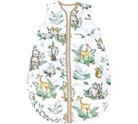 TupTam Gigoteuse d'été pour Bébé certifié OEKO- TEX sans manches 0.5 TOG, Animaux en feuilles, 80-86