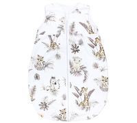 TupTam Gigoteuse d'été pour Bébé certifié OEKO- TEX sans manches 0.5 TOG, Lion/Feuilles/Beige, 80-86