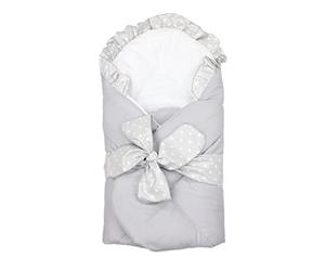 TupTam Gigoteuse Nid d'ange Bébé avec Ruban, Gris, 70 x 70 cm