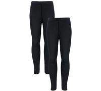 TupTam Leggings Polaire pour Fille Legging d'hiver Thermo Taille Haute Leggins Doublés Lot de 2, Pack de 2 Noir/Noir, 140