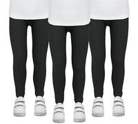TupTam Lot de 3 Leggings Thermiques pour Fille, Noir, 128