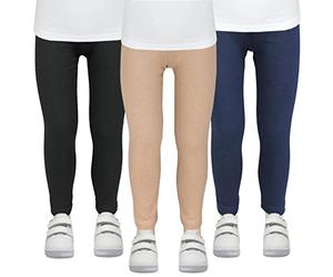 TupTam Lot de 3 Leggings Thermiques pour Fille, Noir/Bleu foncé/Beige, 164