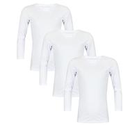 TupTam Maillot de Corps Enfant - Lot de 3 Débardeurs Garçon Manches Longues, 100% Coton, Blanc, 128
