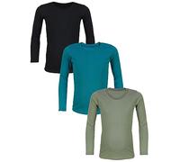 TupTam Maillot de Corps Enfant - Lot de 3 Débardeurs Garçon Manches Longues, 100% Coton, Mix de Couleurs 3, 140