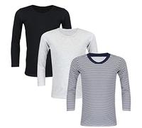 TupTam Maillot de Corps Enfant - Lot de 3 Débardeurs Garçon Manches Longues, 100% Coton, Mix de Couleurs 1, 140