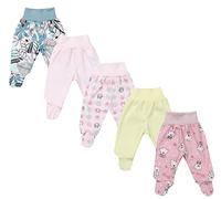 TupTam Pantalon avec Pieds pour Bébé, Lot de 5., Fille 4, 80
