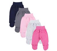 TupTam Pantalon avec Pieds pour Bébé, Lot de 5., Fille 5, 68