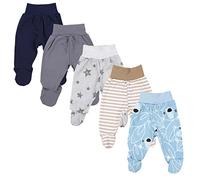 TupTam Pantalon avec Pieds pour Bébé, Lot de 5., Garçon 6, 80