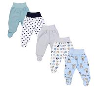 TupTam Pantalon avec Pieds pour Bébé, Lot de 5., Garçon 9, 80