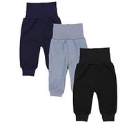 TupTam Pantalon Bébé Garçon 3 Pièces - Pantalon Coton Bébé Confortable, Certifié Oeko-TEX, Mix de Couleurs 4, 74