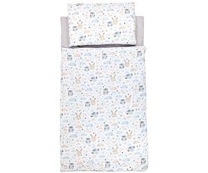 TupTam Sac de Couchage-Couverture avec Oreiller et Sac - Sac Enfant 135×70 cm pour Maternelle, Voyages et Maison, Lapin/Chouette, 70 x 135cm
