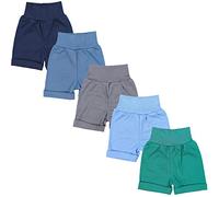 TupTam Shorts bébé Court Pantalon 5 pièces, Jambe Droite/Bleu Gris Vert, 86/92