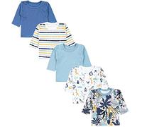 TupTam t Shirt bébé garçon Manches Longues Lot de 5, Koala/Safari/Rayures/Vert Menthe/Orange/Bleu, 104