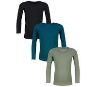 TupTam T-Shirts Manches Longues Enfant Lot de 3 - 100% Coton, Mix de Couleurs 3, 122