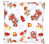 TupTam Taie d'oreiller à Motifs Housses pour Enfants décoratif, Hélicoptère des Pompiers Chiens Rouge, 40 x 40 cm
