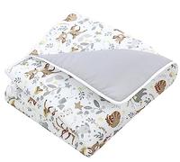 TupTam Tapis d’éveil bébé 120x120 cm - Rembourré, doux, coton, Animaux Sauvages
