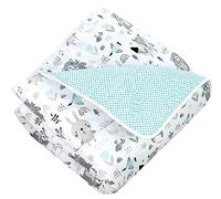 TupTam Tapis d’éveil bébé 120x120 cm - Rembourré, doux, coton, Les ours/Renard/Monnaie