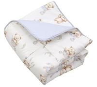 TupTam Tapis d’éveil bébé 120x120 cm - Rembourré, doux, coton, Ours en peluche dans un panier Beige Ecru