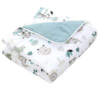 TupTam Tapis d’éveil bébé 120x120 cm - Rembourré, doux, coton, Zoo Vert