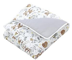 TupTam Tapis de jeu pour Bébé Enfants Tapis d'éveil 120 x 120 cm Rembourré XXL Chambre de Bébé, Animaux Sauvages